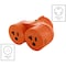 Ac Works Plug Adapter, 5-15/20R, L5-20P, 0 ft., Orange ADVL520520 - alternate 4